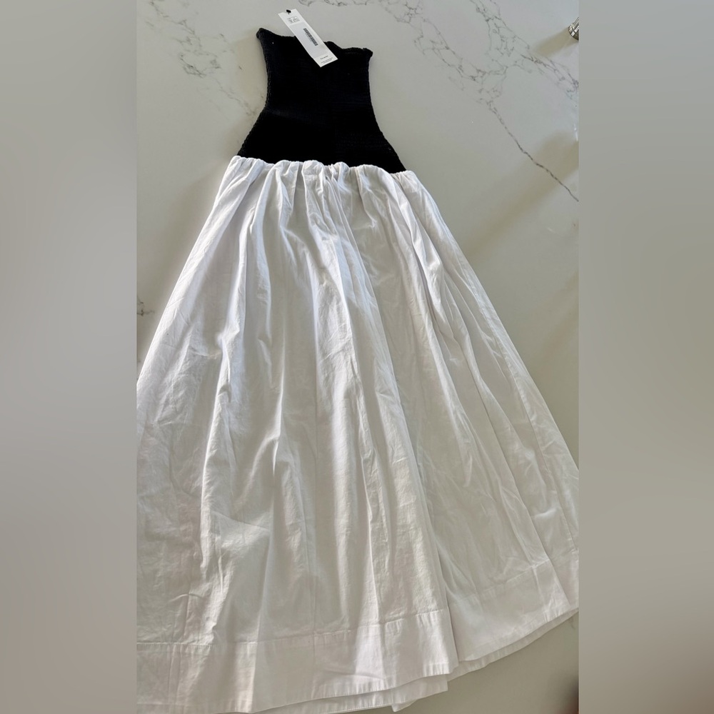 Elegant Black and White Maxi Dress